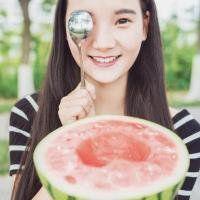 吃瓜可爱头像女孩,吃瓜可爱头像女孩风采展示  第2张